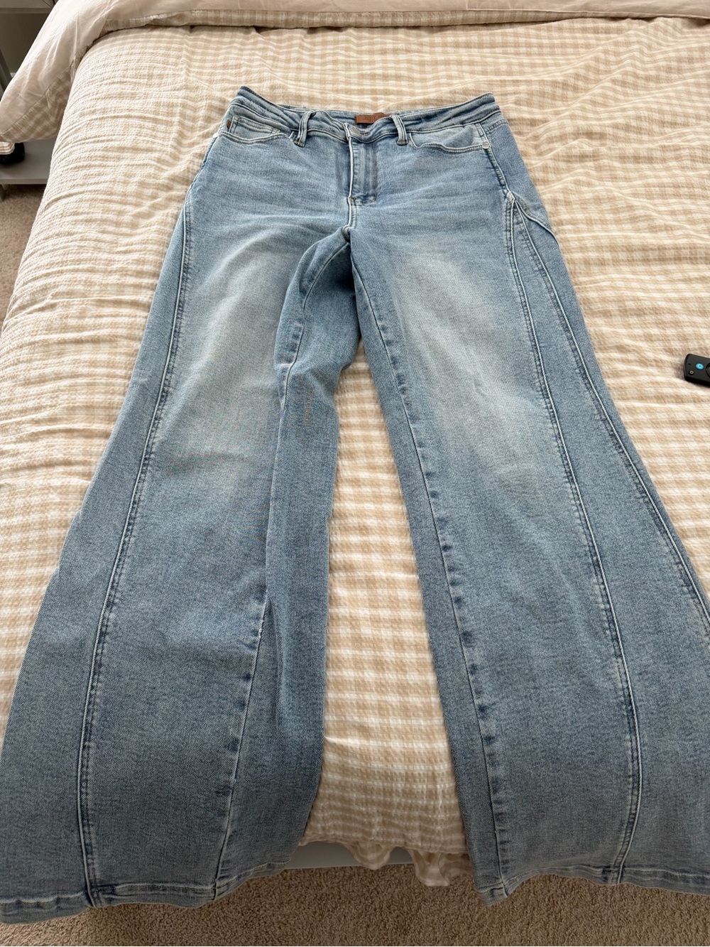 Judy Blue Light Blue Wide Leg Flare Jeans